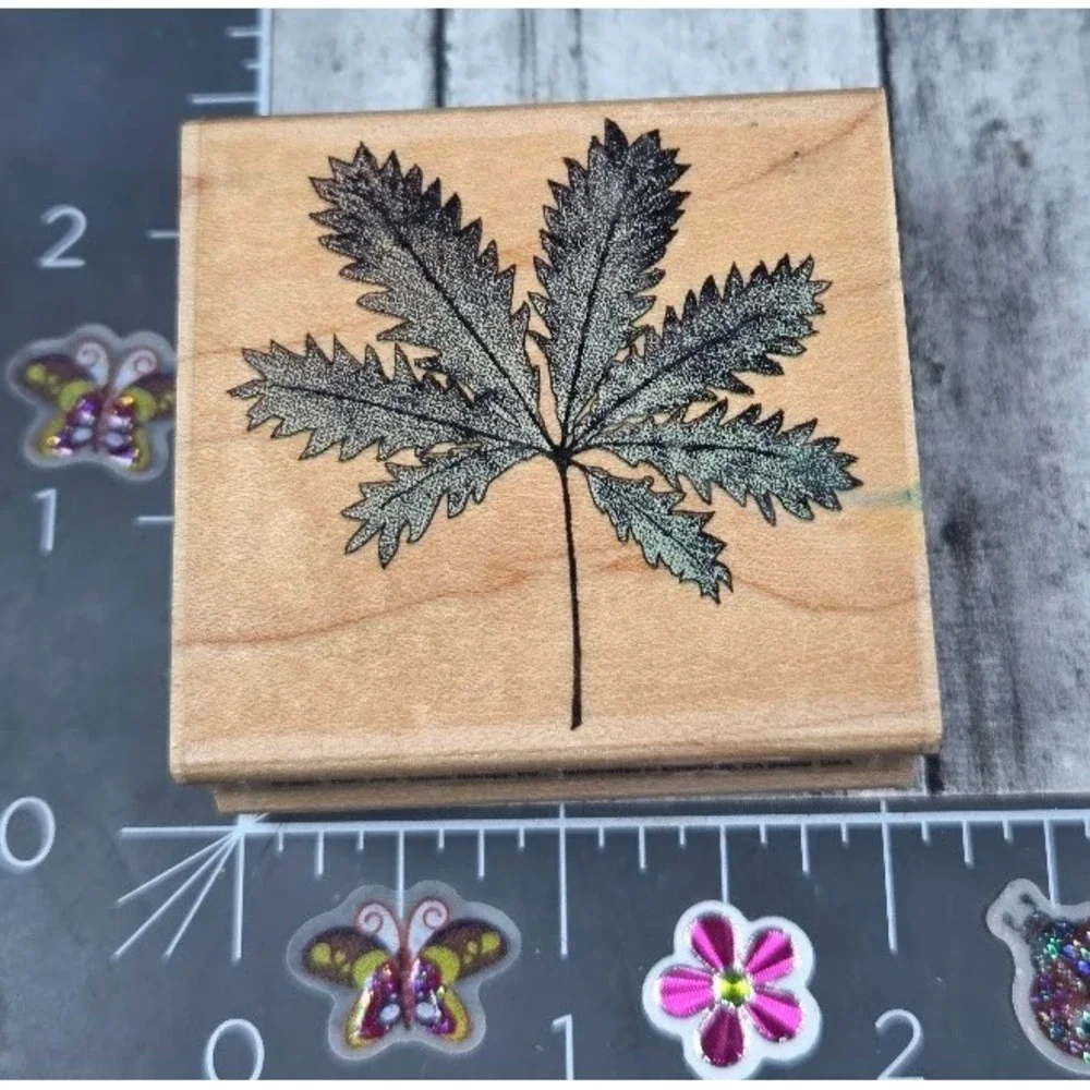 Hero Arts Poetic Oak Leaves Print E2240 Tree Rubber Stamp Wood #J102